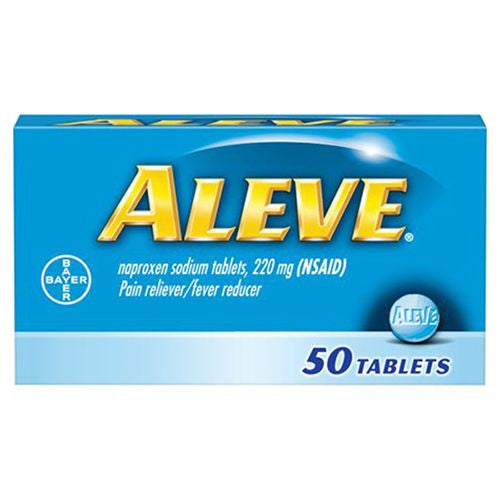 Aleve Pain Reliever/Fever Reducer Naproxen Sodium Tablets 220 mg 50 ct