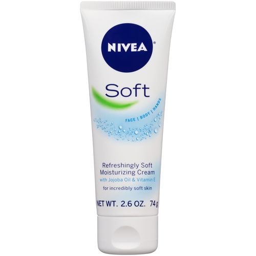 NIVEA Soft Cream Refreshingly Soft Moisturizing Cream Body Cream Face Cream and Hand Cream 2.6 Oz Tube