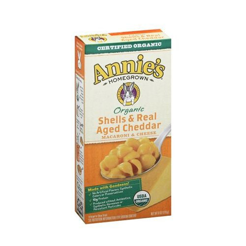 Annie's Organic Shells and Real Aged Cheddar Mac and Cheese