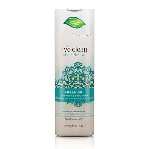 Live Clean Argan Oil Replenishing Body Wash 17 oz Bottle