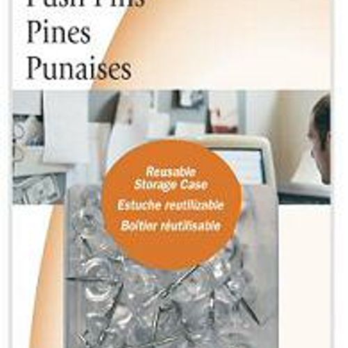 Helping Hand 50110 40 Count Push Pins Clear