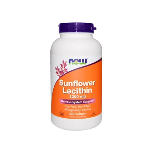 NOW Supplements Sunflower Lecithin 1200 mg with Phosphatidyl Choline 200 Softgels