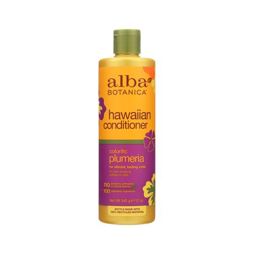 Alba Botanica Colorific Treated Hair Conditioner Plumeria 12 oz