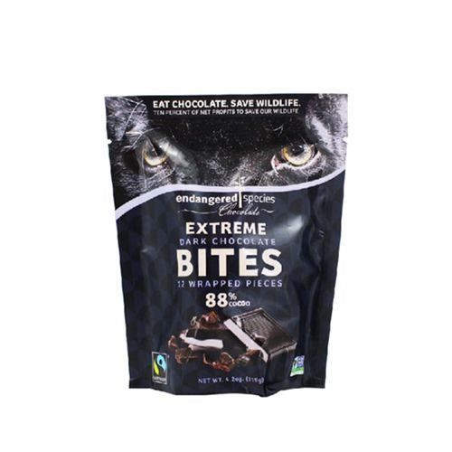 Endangered Species Chocolate Dark Chocolate Bites With 88% Cocoa, 4.2 OZ