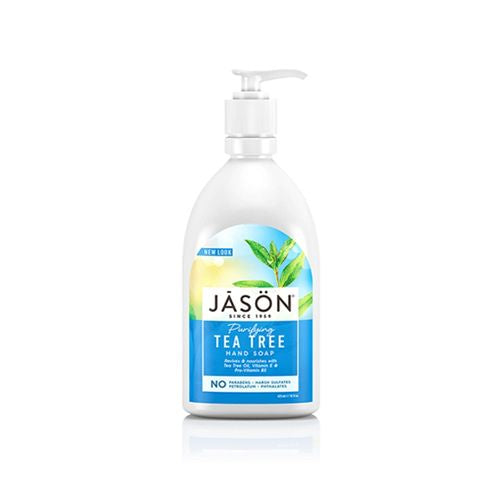 JASON Natural Face & Hand Soap Purifying Tea Tree 16 Oz