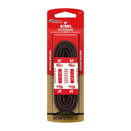 KIWI Outdoor Round Laces Brown 60 2 pairs