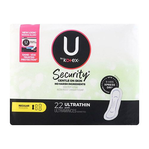 U by Kotex Feminine Pad Ultra Thin 03904 22 per Bag