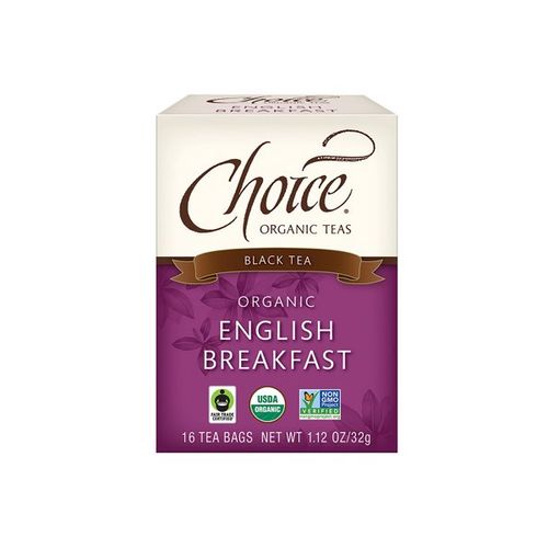 Choice Organics Tea, Black Tea Bags, English Breakfast, 16 Ct Tea Bags