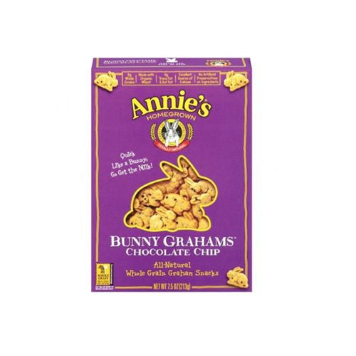 Annie's Organic Chocolate Chip Bunny Grahams Baked Graham Snacks