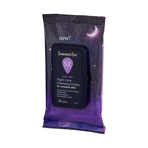 Summer s Eve Lavender Night-Time Cleansing Cloth Sensitive Skin 32 Ct