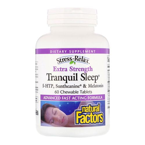 Natural Factors - Stress-Relax¨ Tranquil Sleep Chewable Travel Size (individual bottle) - 10 Tablet