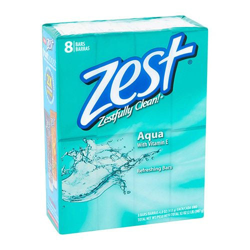 Zest Zestfully Clean Aqua Refreshing Bars 4.0 oz 8 count