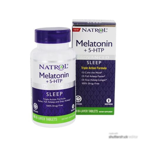 Natrol Advanced Sleep Melatonin + 5 HTP Bi-Layer Tablets 60 Ct