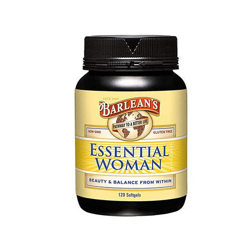 Barlean s Essential Woman Oil Blend from Flaxseed Oil with Omega 3 6 9 and GLA - Non-GMO Gluten Free - 120 Softgels