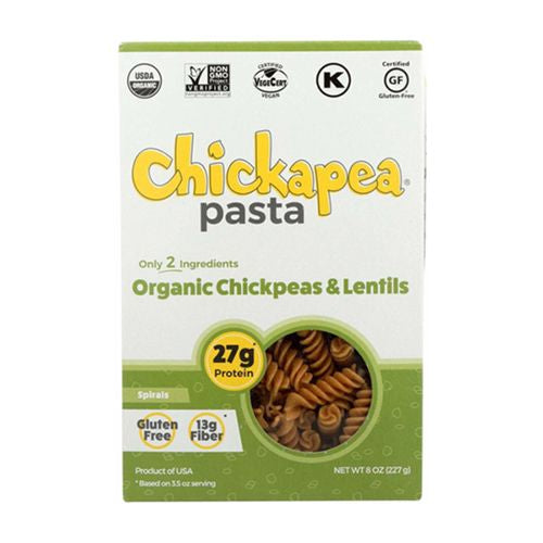 ORGANIC CHICKPEAS AND LENTILS PASTA, SPIRALS