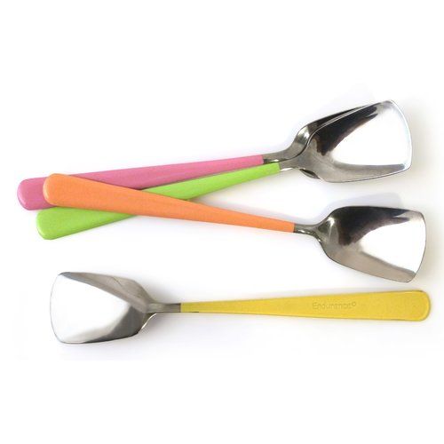 RSVP Endurance Stainless Steel Ice Cream Spoon with Colorful Handle  Set of 4