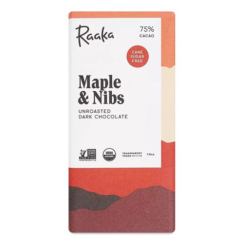 UNROASTED DARK CHOCOLATE, MAPLE & NIBS