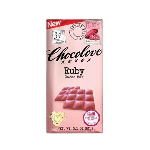 Chocolove Xoxox Bar Ruby Cacao Bean 3.1 Oz