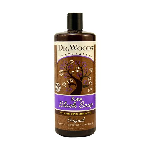 Dr. Woods African Raw Black Vegan Liquid Castile Soap with Organic Shea Butter 32 Ounce