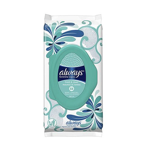 Always Feminine Wipes Fresh and Clean Scent 32 Count