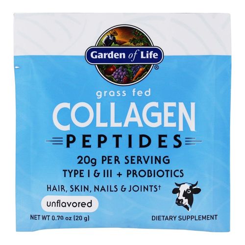 (10) Garden Of Life Grass Fed Collagen Peptides Unflavored 0.70 Oz Each @N