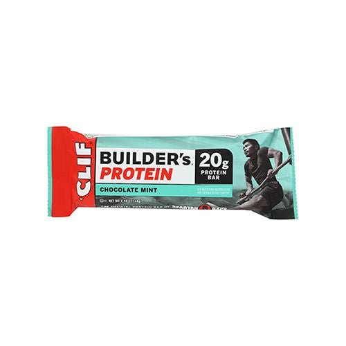 Clif Builders Protein Bar Chocolate Mint 20g Protein 2.4 ounce bar 1 count (Now Gluten Free)