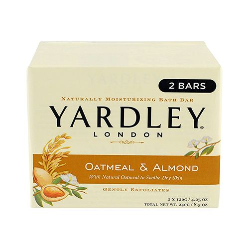 Yardley London Oatmeal and Almond Naturally Moisturizing Bath Bar 4.25 Oz 2 Ct