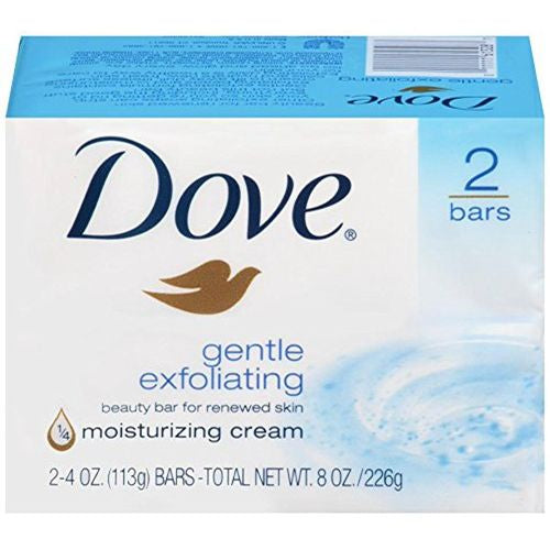 Dove Beauty Bar Gentle Exfoliating With Mild Cleanser 3.75 oz 2 Bars