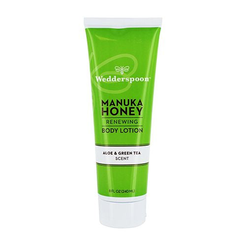 Wedderspoon Manuka Honey Renewing Body Lotion Aloe Green Tea Scent 8 fl oz 240 ml
