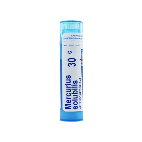 Boiron Mercurius Solubilis 30C Homeopathic Medicine for Sore Throat With Bad Breath And Excess Salivation 80 Pellets