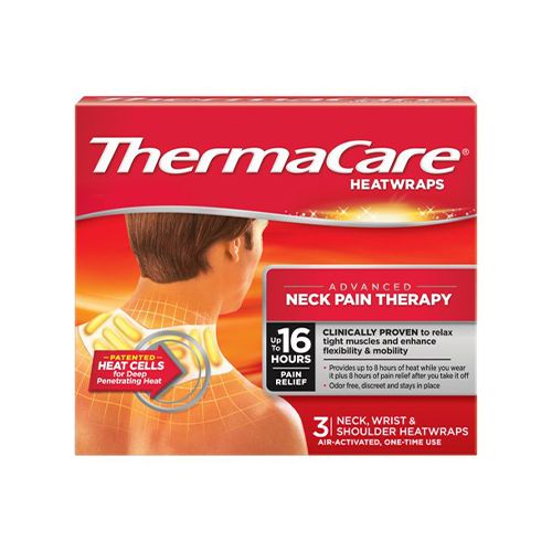 ThermaCare Advanced Neck Pain Therapy  Shoulder  and Wrist Pain Relief Patches  Heat Wraps  3 ct