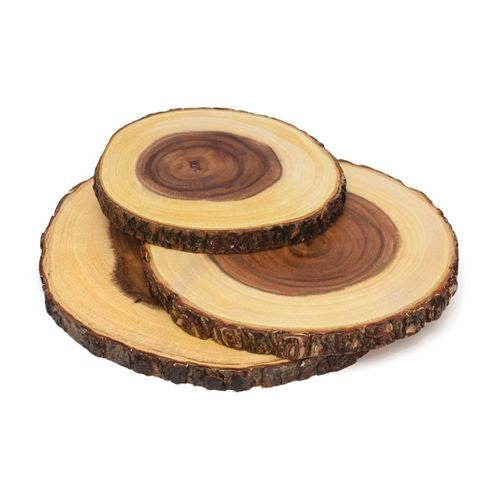 Lipper International Acacia Bark 3-Tier Swivel Server
