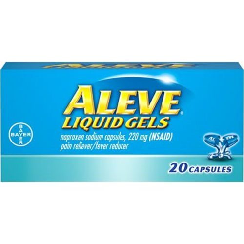 Aleve Liquid Gels with Naproxen Sodium Pain Reliever/Fever Reducer 220 mg 20 Ct