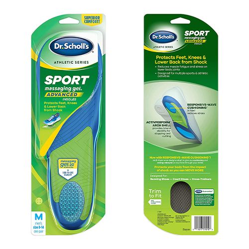Dr. Scholl's SPORT Massaging Gel Advanced Insoles, 1 Pair (Men's 8-14)