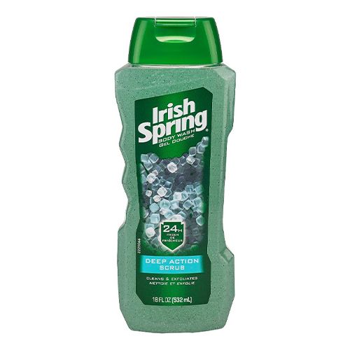 Irish Spring Deep Action Scrub Men s Face & Body Wash Exfoliating Body Wash - 18 fl oz.