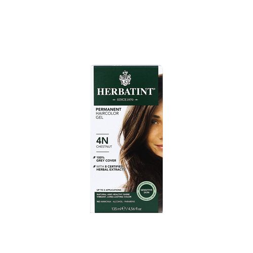 Permanent Haircolor Gel 4N Chestnut 4.56 fl oz (135 ml) Herbatint