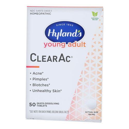 Hyland's Young Adult, ClearAc, 194 mg , 50 Quick-Dissolving Tablets