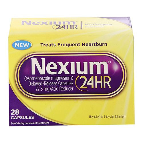 Nexium 24HR Acid Reducer Heartburn Relief Capsules With Esomeprazole Magnesium - 28