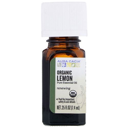 Aura Cacia Organic Lemon 0.25 fl oz (7.4 ml)