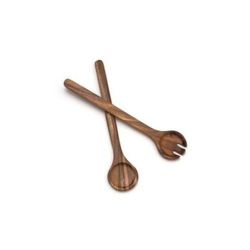 Lipper International 1186 Acacia Round Salad Severing Spoons 13 Inch Pair