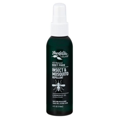 Medella Naturals - All Natural DEET FREE Insect & Mosquito Repellent for Adults Kids & Pets 4oz Pump Spray
