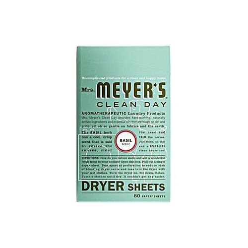 Mrs. Meyer s Clean Day Dryer Sheets Basil Scent 80 Count
