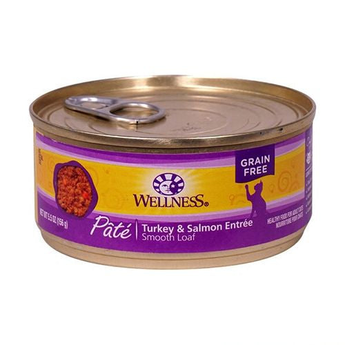 Wellness Pet Products Cat Food - Turkey and Salmon Recipe -  5.5 oz.