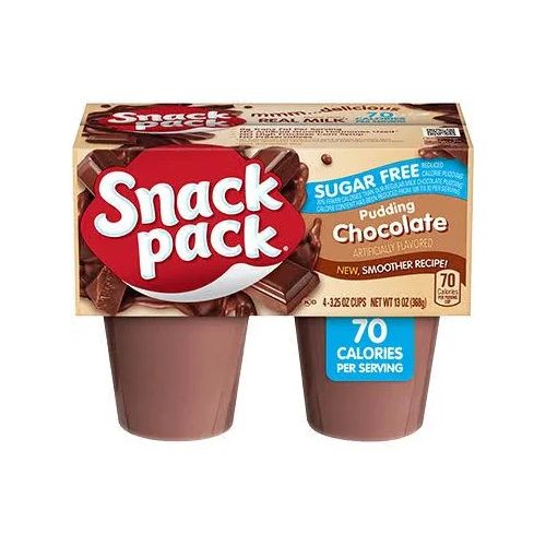 SNACK PACK Pudding Sugar Free Chocolate, 13 OZ