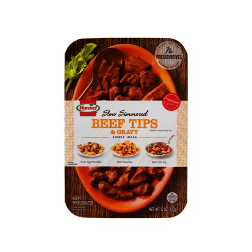 SLOW SIMMERED BEEF TIPS & GRAVY, BEEF