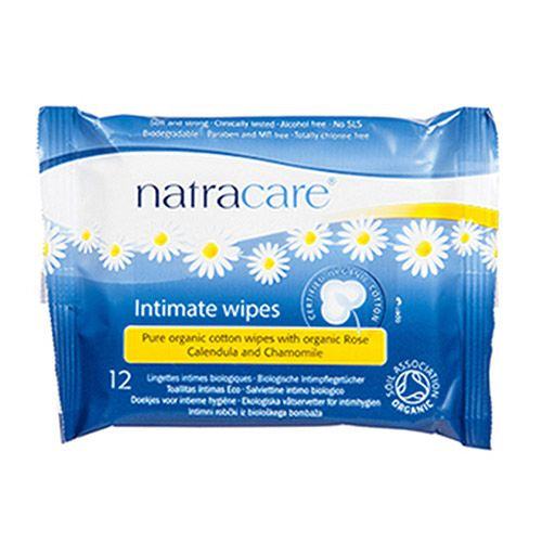 Natracare Natural Organic Cotton Intimate Wipes 12 Ct