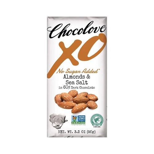 Chocolove XO Almonds & Sea Salt in 60% Dark Chocolate Bar 3.2 oz (90 g)