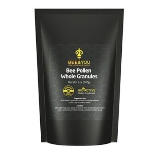 BEE and You Bee Pollen Granules | 100% Pure Natural Bee Pollen - Antioxidants Proteins Vitamins Amino Acids and More | 5 oz Bag