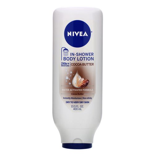 NIVEA Cocoa Butter In Shower Lotion 13.5 Fl Oz Bottle