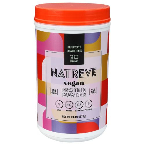 Natreve 100% Vegan Protein Powder Unflavored/Unsweetened
